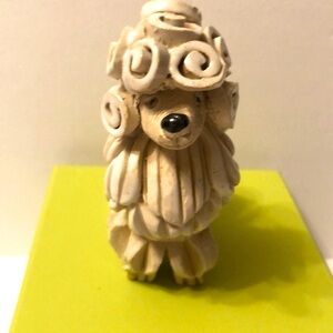 NEW - Artesania Rinconada Rare/Vintage Carved French Poodle Figurine -